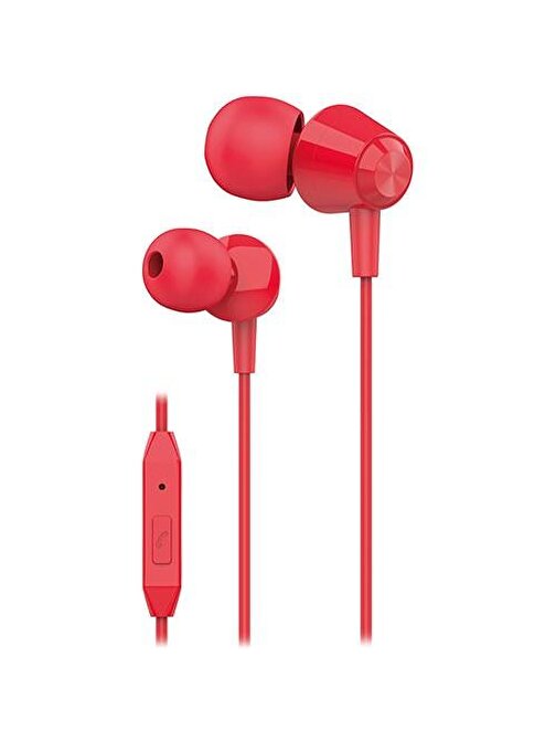 S-Link Sl-Ku160 Mobil Uyumlu Kulak İçi Mikrofonlu Kulaklık Kırmızı