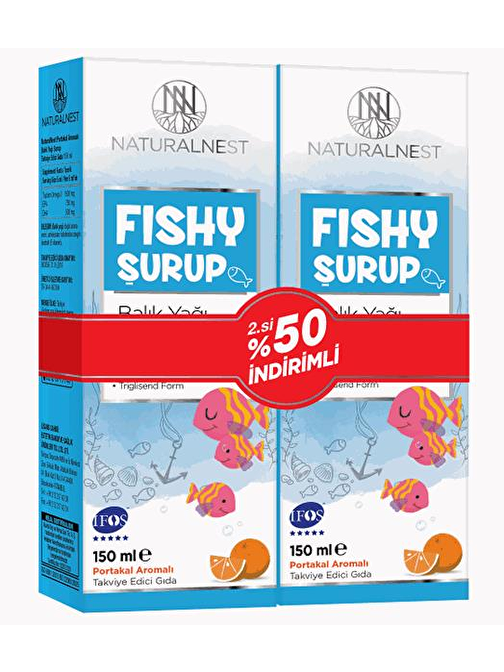 Naturalnest Fish Balık Yağı Surup 2Si %50 İndirimli