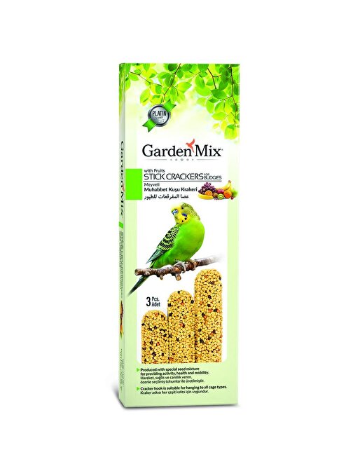Gardenmix Platin Meyveli Kuş Krakeri 3Lü