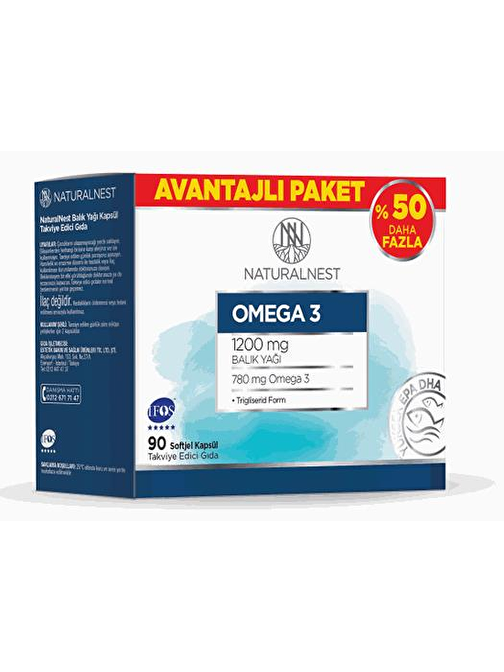 Naturalnest Omega 3 90 Kapsül Avantajlı Paket