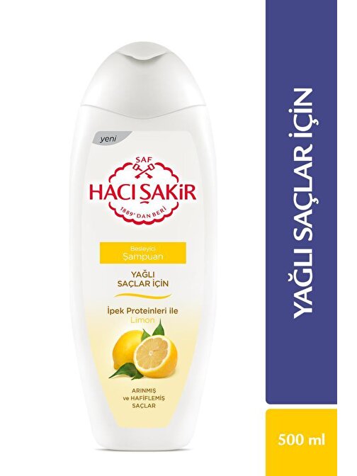 Hacı Şakir Şampuan Limon Yağlı Saçlar 500 ml