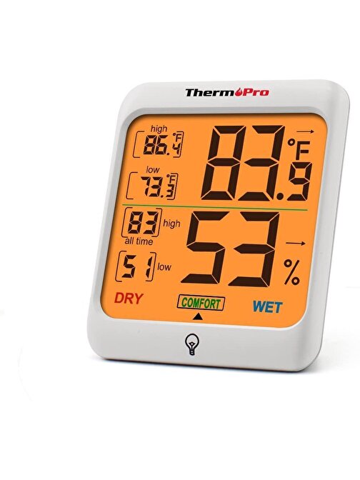 ThermoPro TP53 Termometre İç Mekan Dijital Isı ve Nem Ölçer