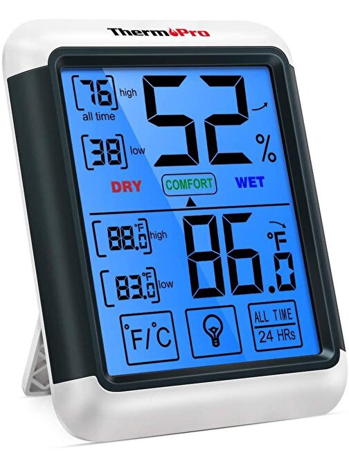 ThermoPro TP55 Termometre İç Mekan Dijital Isı ve Nem Ölçer