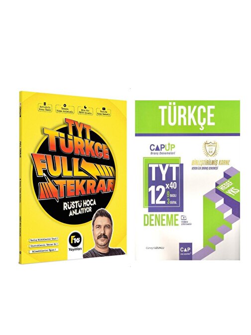 Akm Kitap F10 TYT Türkçe Full Tekrar Kampı ve Çap Türkçe Deneme Seti 2 Kitap