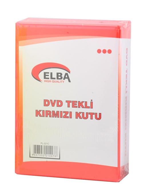 Elba Pl-221C Tekli Kırmızı Renkli Standart Dvd Kutusu