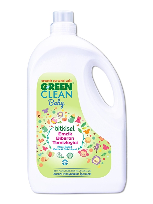 Green Clean Bitkisel Sıvı Yenidoğan Bebek Emzik Biberon Temizleyici 2.75 lt