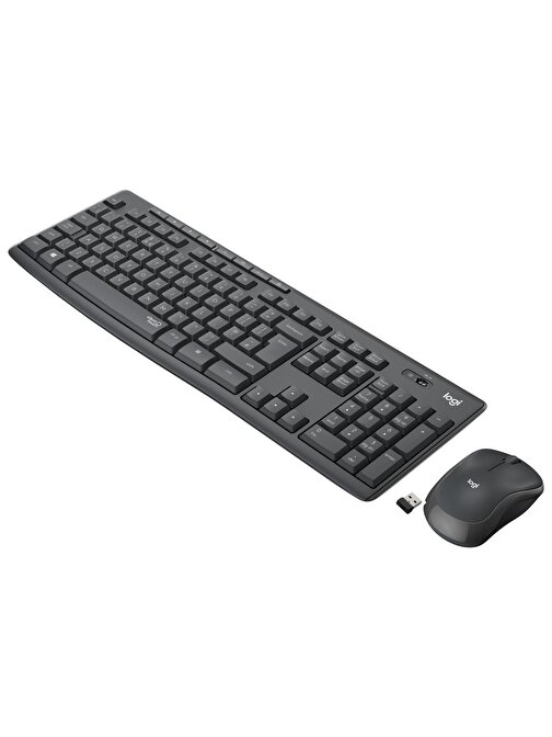 Logitech MK295 Türkçe Q Siyah Kablosuz Klavye Mouse Seti