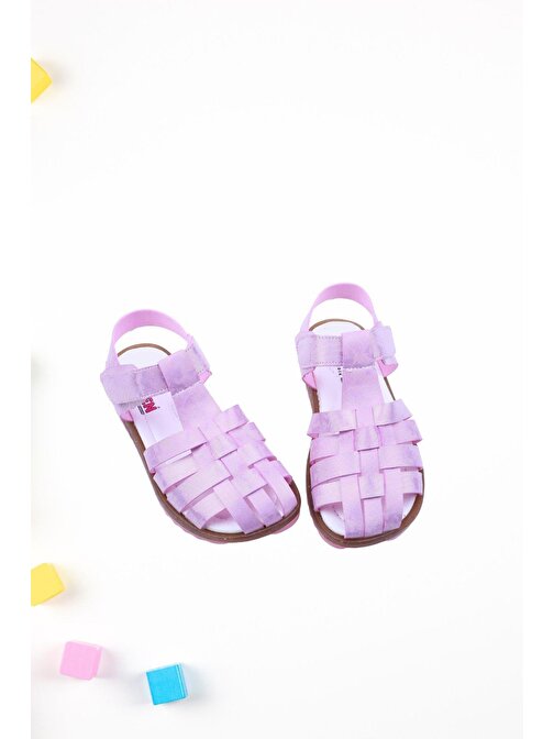 Papuç Sepeti Arzen-2881 Kız Çocuk Ortopedik Sandalet Ayakkabı