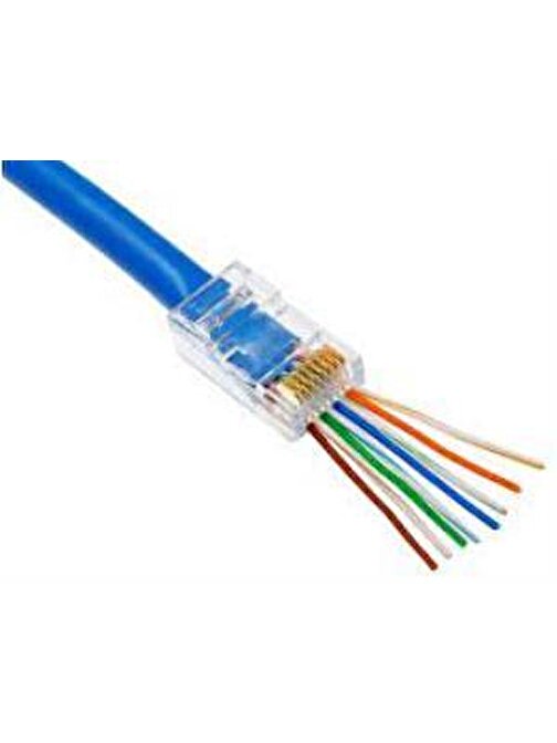 Nova Rj45 Cat6 Açık Uçlu 100Lü Paket  Konnektör Delikli