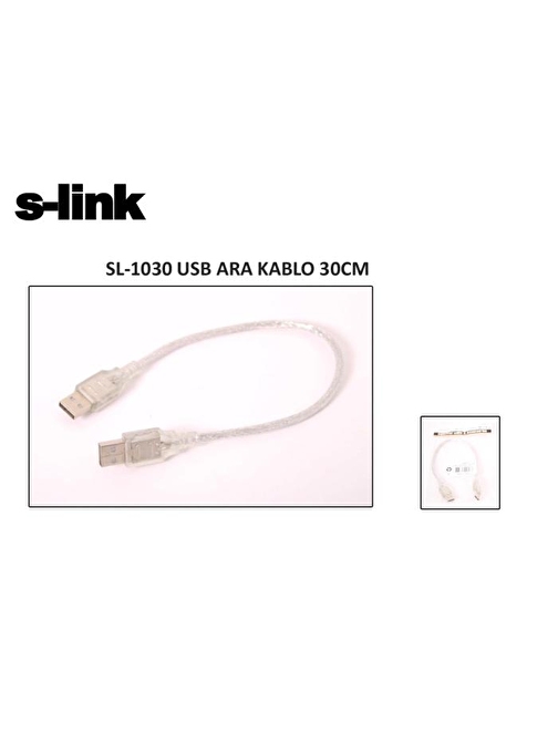 S-link SL-1030 Usb2.0 30cm AM to AM Kablosu