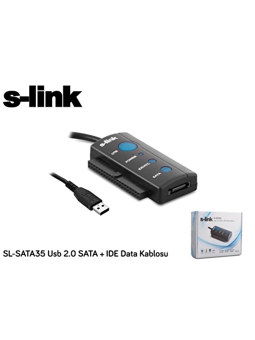 S-link SL-SATA35 Usb 2.0 to Sata + ıde Data Çevirici