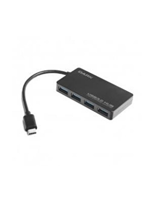 Dark Connect Master U31X4, Usb3.1 Type-C To 4 Port Type-A Hub