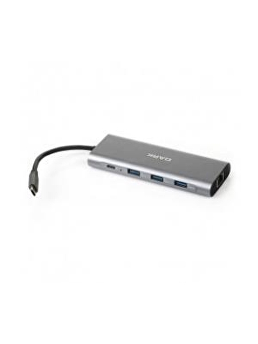 Dark Usb 3.1 Type C 9 İn 1 Ethernet - Hdmı - Tf Sd Kart Okuyucu - Usb 3.0 - Kulaklık Çevirici Hub