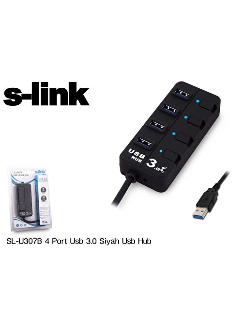 S-Link Sl-U308 4 Port Usb 3.0 Usb Hub