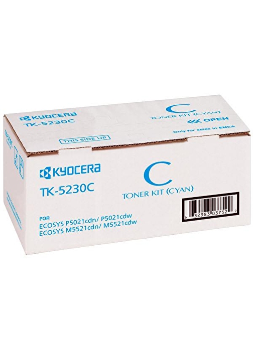 Kyocera TK-5230C Ecosys M5521CDN-5521CDW P5021CDN-5021CDW Uyumlu Doldurmalı Muadil Cyan Toner 2.200 Sayfa