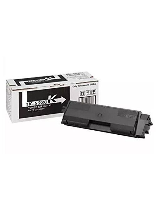 Kyocera TK-5280K Ecosys M6235CİDN-6635CİDN P6235CDN Uyumlu Doldurmalı Orjinal Siyah Toner 13.000 Sayfa