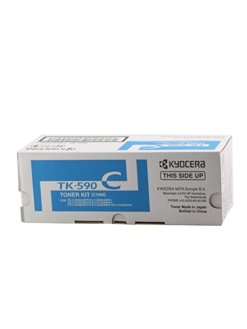 Kyocera TK-590C FS-C2016-2026-2126-2526-2626 M6026-6526 Uyumlu Doldurmalı Orjinal Cyan Toner 5.000 Sayfa