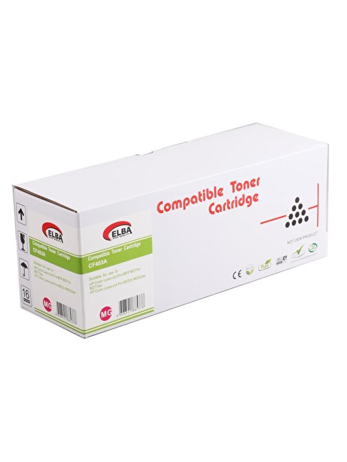 Elba HP Basic CF403A Uyumlu Doldurmalı Muadil Kırmızı Toner