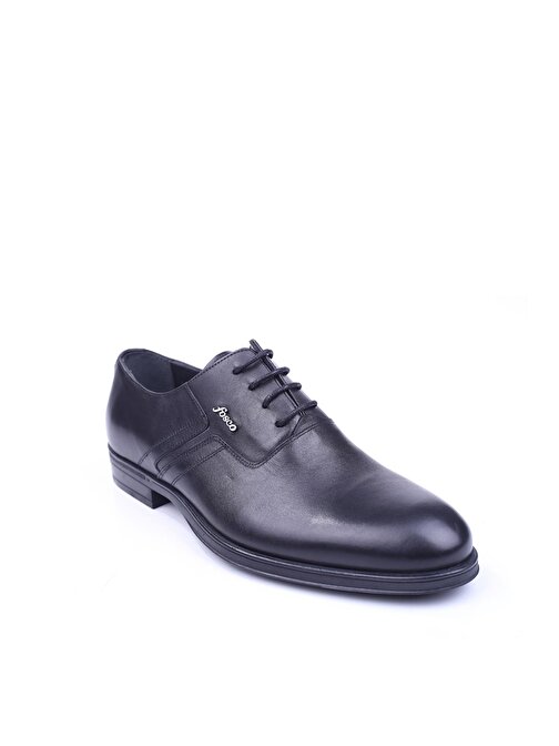Fosco 2529 Erkek Siyah Bağcıklı Kauçuk Taban Klasik Deri Ayakkabı
