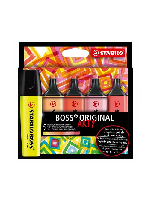 Stabilo Boss Original Arty Sıcak Renkler İşaretleme Kalem Seti 5'li