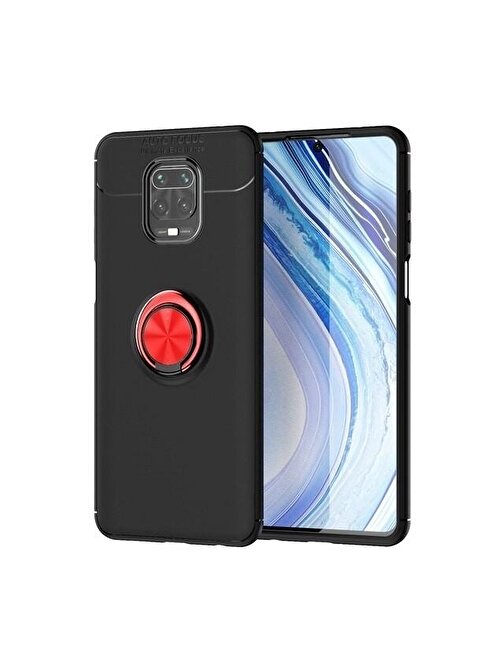 Teleplus Xiaomi Redmi Note 9 Pro Kılıf Ravel Yüzüklü Standlı Silikon