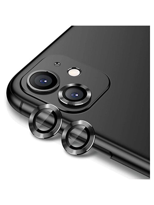 Teleplus CL-02 Apple iPhone 11 Metal Kamera Lens Koruyucu Siyah