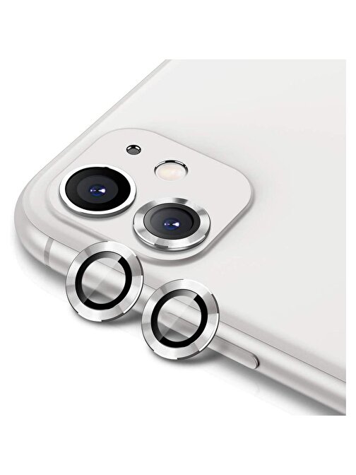 Teleplus CL-02 Apple iPhone 11 Metal Kamera Lens Koruyucu Gümüş