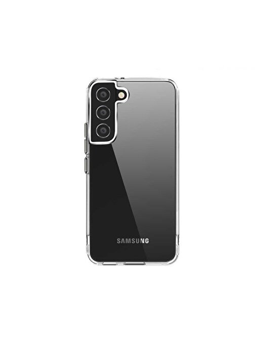 Teleplus Samsung Galaxy S22 5G Kılıf Forst Hybrid Kristal Silikon  Nano Ekran Koruyucu  3D Kamera Camı