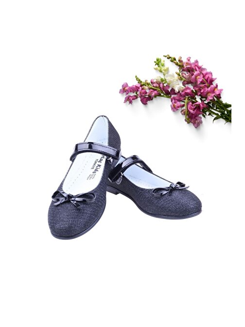 Walkenzo Ortaç 2085 Kız Çocuk Balerin Cırtlı Babet Ayakkabı