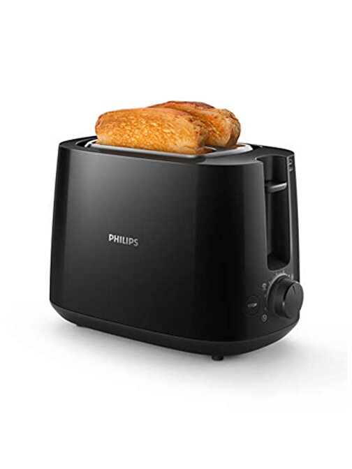 Philips 2 Dilim Kapasiteli 1000 W Ekmek Kızartma Makinesi Siyah
