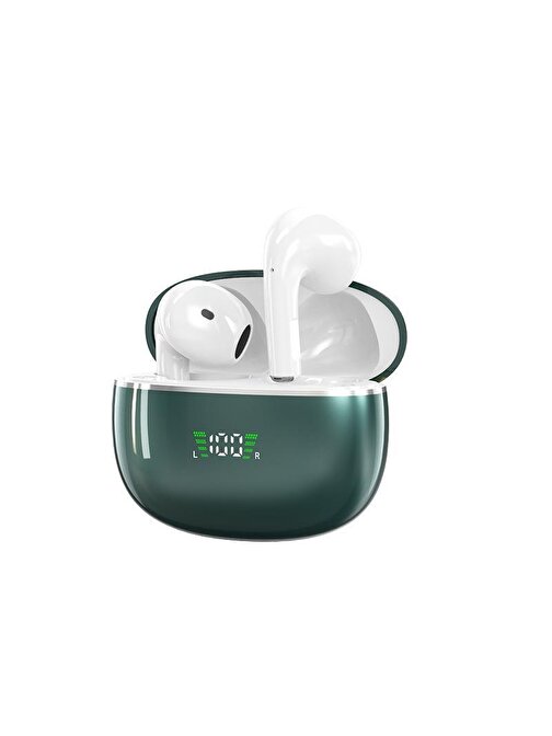 Sprange T2 6D Kablosuz Silikonlu Kulak İçi Bluetooth Kulaklık Yeşil