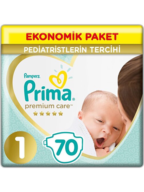 Prima Premium Care 1 Numara Ekonomik Paket Bebek Bezi 70 Adet