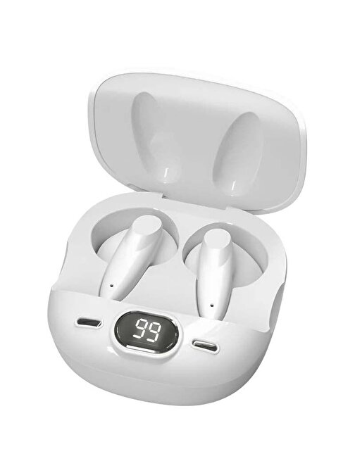 Sprange T3 6D Kablosuz Silikonlu Kulak İçi Bluetooth Kulaklık Beyaz