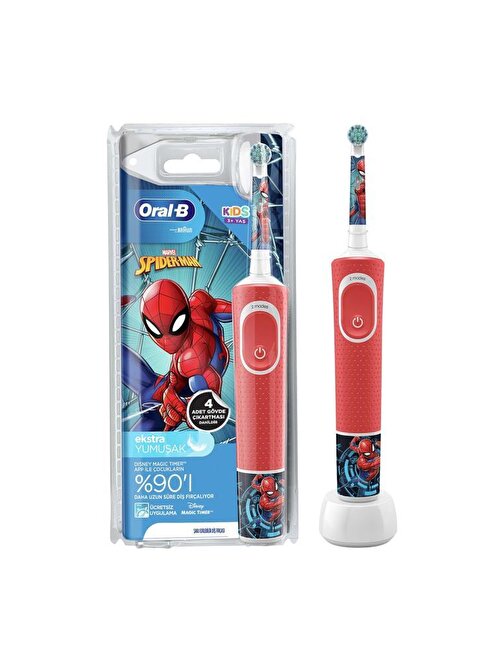 Oral-B D100 Spiderman Kids Elektrikli Şarj Edilebilir Diş Fırçası