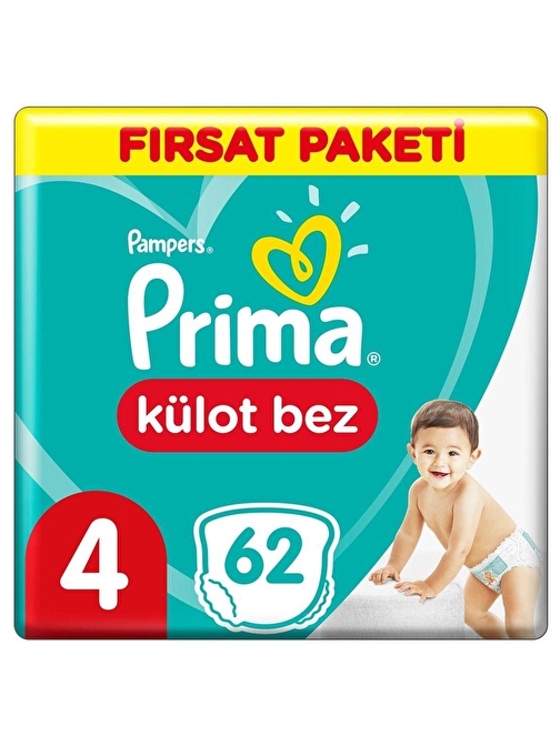 Prima Külot 7 - 14 kg 4 Numara Fırsat Paketi Bebek Bezi 162 Adet