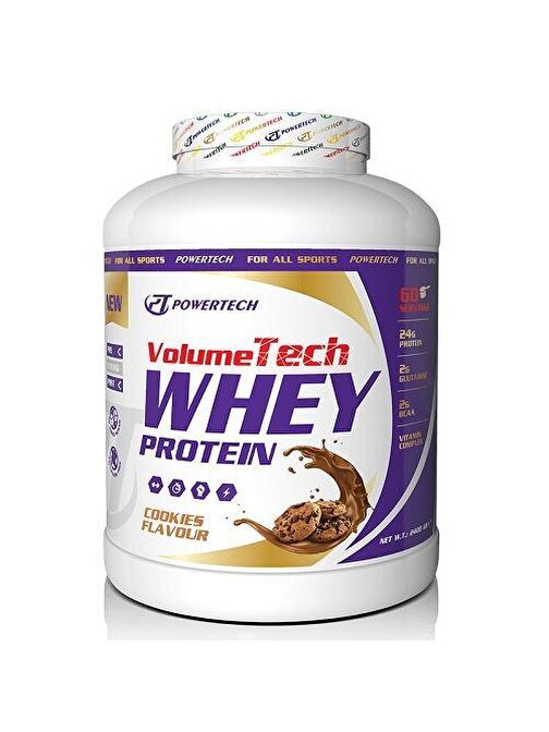 Powertech Volumetech Whey Protein 2400 gr Protein Tozu Kurabiye Aromalı