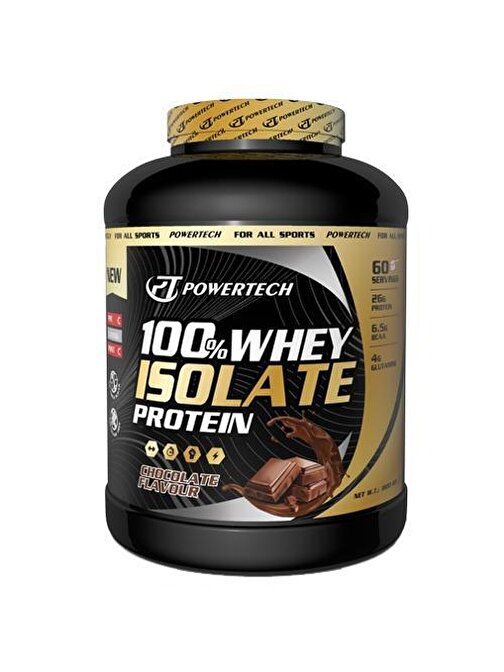 Powertech %100 Isolate Whey Protein 1800 gr Çikolata Aromalı