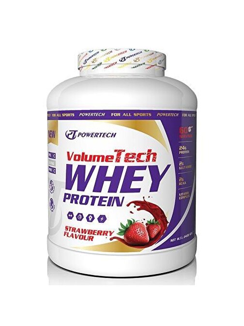 Powertech Volumetech Whey 2400 gr Çilek Aromalı