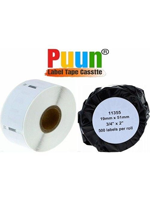 Puun Dymo Lw 11355 Muadil Çok Amaçlı Etıket 500 Etiket/paket 19MM x 51MM