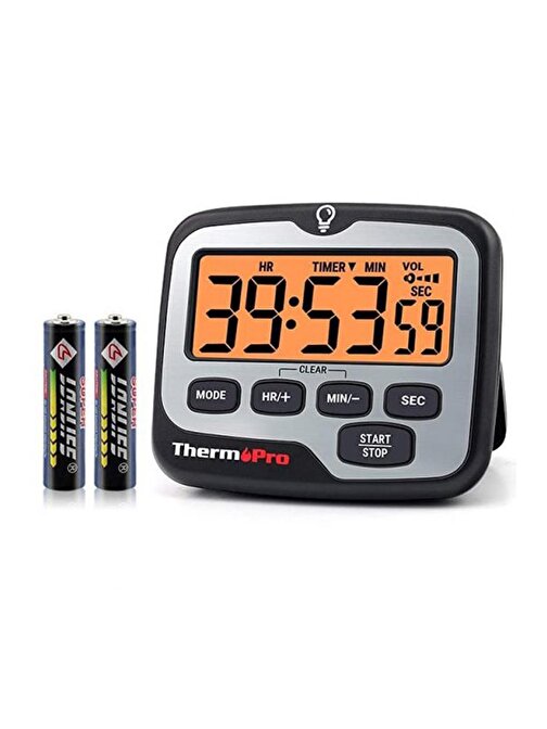 Thermopro Tm01 Mutfak,Spor, Ders Alarmlı Işıklı Kronometre, Geri Sayım Sayacı Ve Dijital Saat