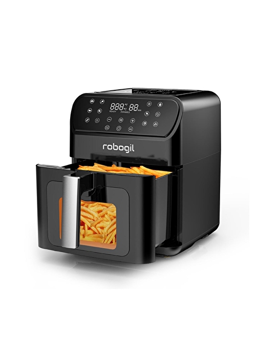 Robogil AF-19D 1500 W 6.5 lt Sıcak Hava Fritöz Siyah