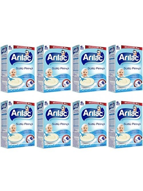 Arılac Instant Ek Gıda Sütlü Pirinçli 400 Gr X 8 Adet