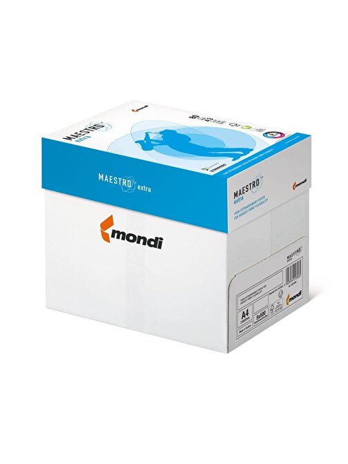 Mondi Maestro Extra A4  gramajlı Fotokopi Kağıdı Beyaz 1 Koli 5 Paket 2500 90  gr