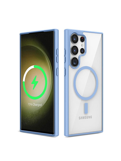 Musal Galaxy S23 Ultra Kılıf Magsafe Wireless Şarj Özellikli Silikon Ege Kapak