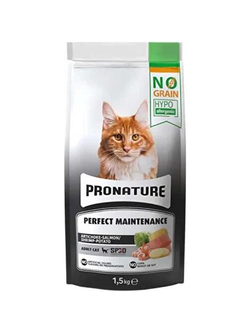 Pronature Perfect Maintenance Tahılsız Karidesli Somunlu Patatesli Ve Enginarlı Yetişkin Kedi Maması 1,5 Kg