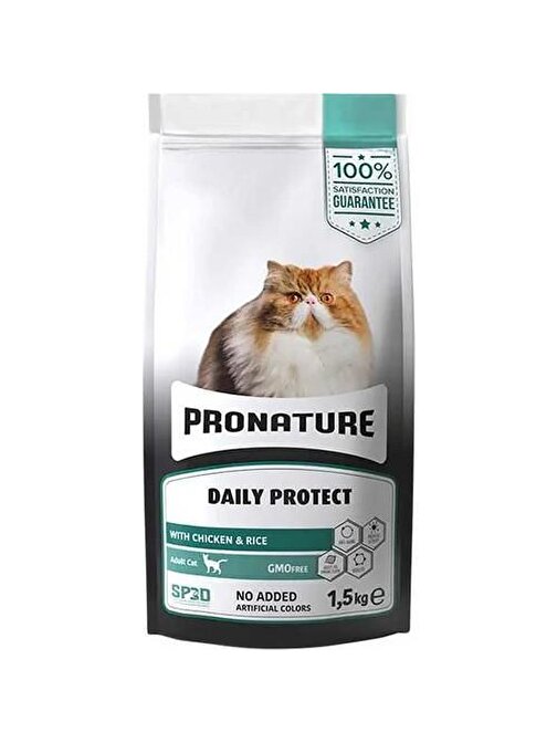 Pronature Daily Protect Tavuklu ve Pirinçli Yetişkin Kedi Maması 1,5 Kg