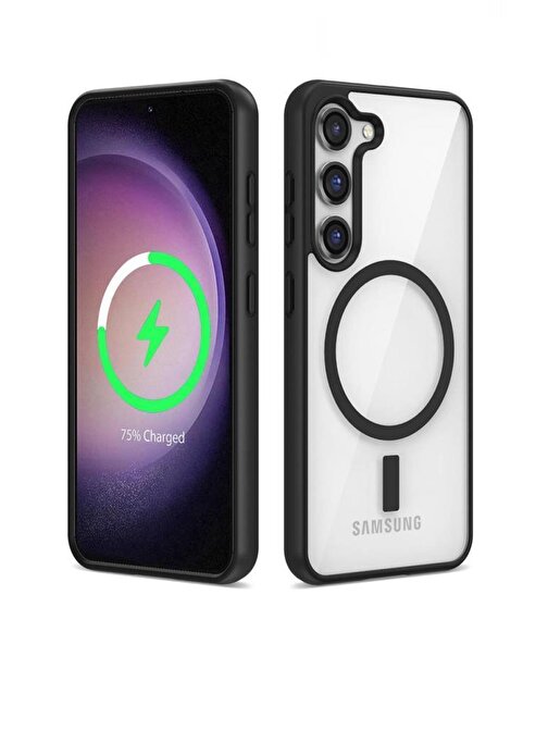 Musal Galaxy S23 Kılıf Magsafe Wireless Şarj Özellikli Silikon Ege Kapak