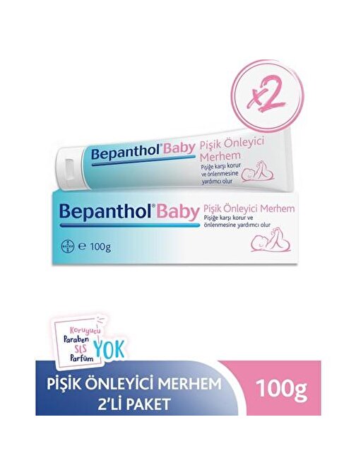 Bepanthol Baby Pişik Önleyici Merhem 100 gr 2 Adet