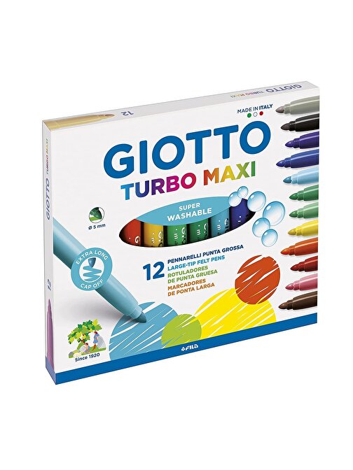 Giotto Keçeli Kalem 12 Renk Turbo Maxı FT454000