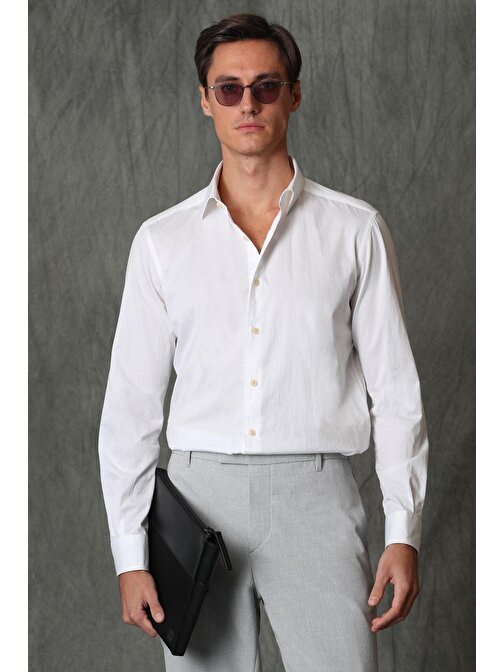 Sımon Erkek Smart Gömlek Comfort Fit Beyaz